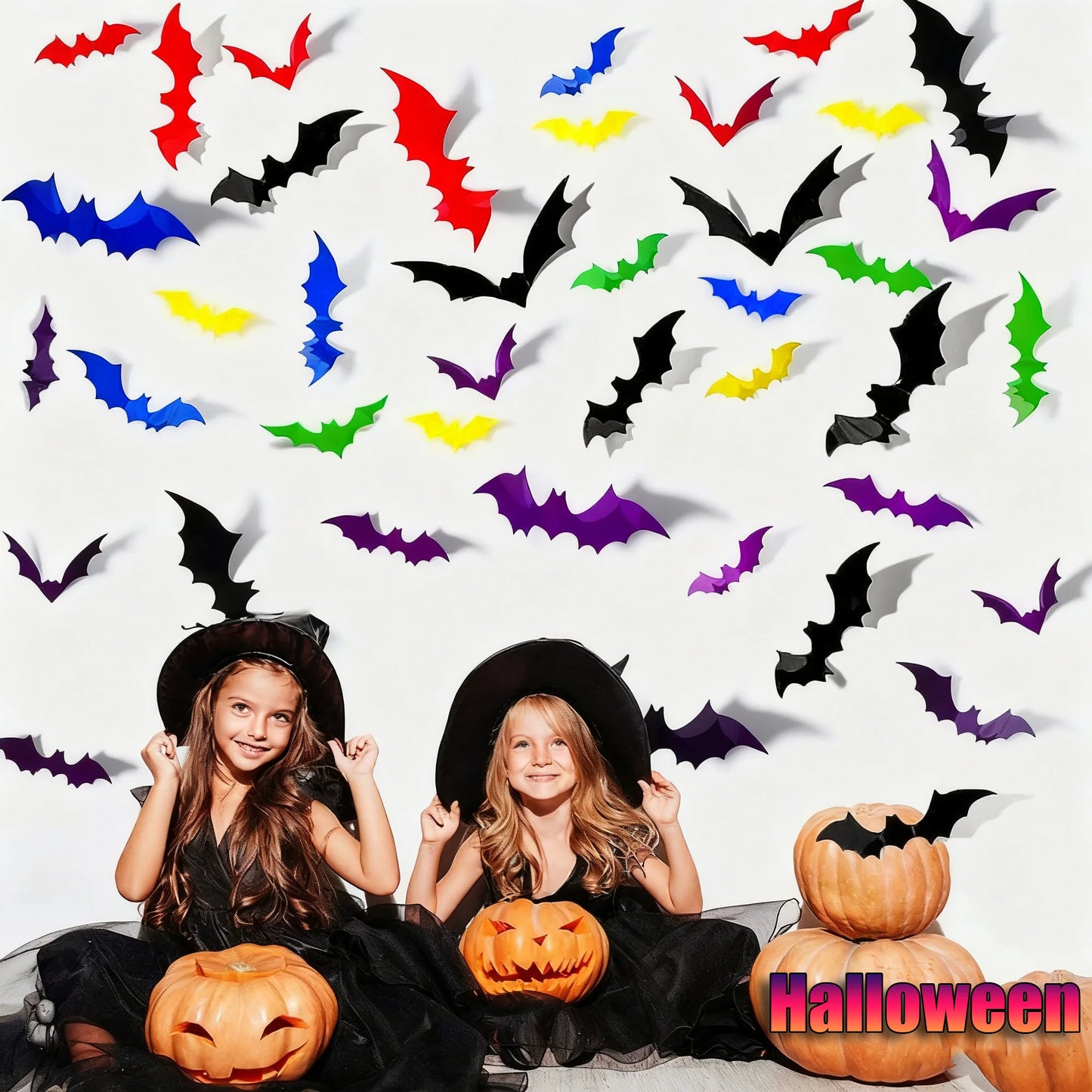 Spooky Bat Glow Decals