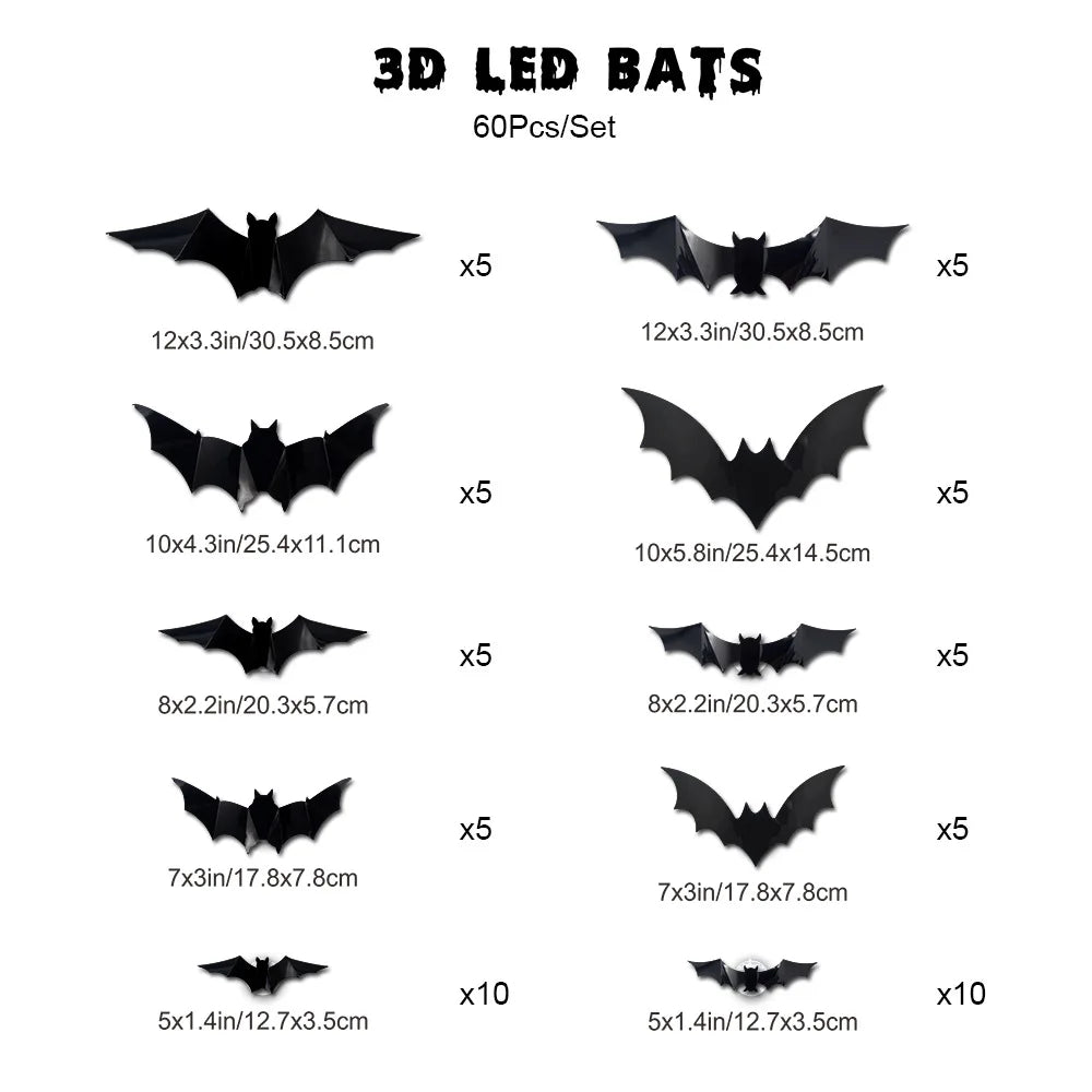 Spooky Bat Glow Decals