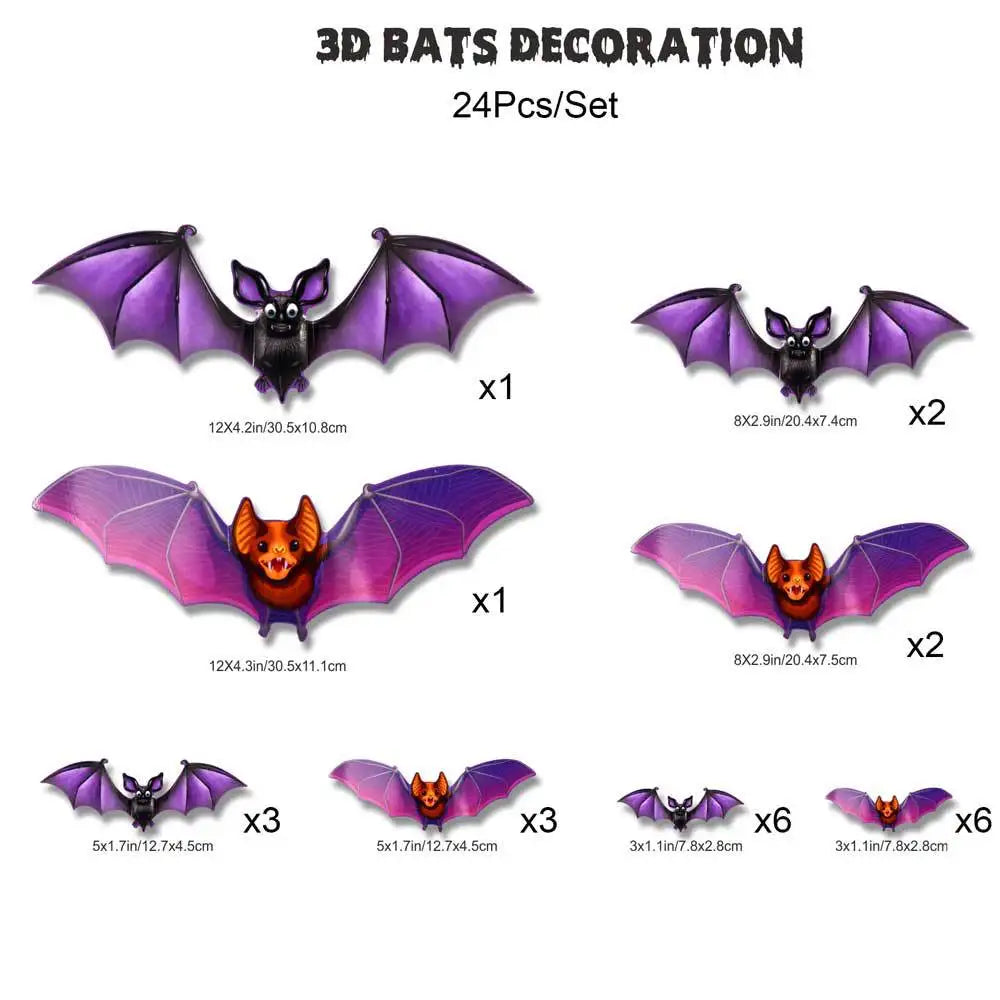 Spooky Bat Glow Decals