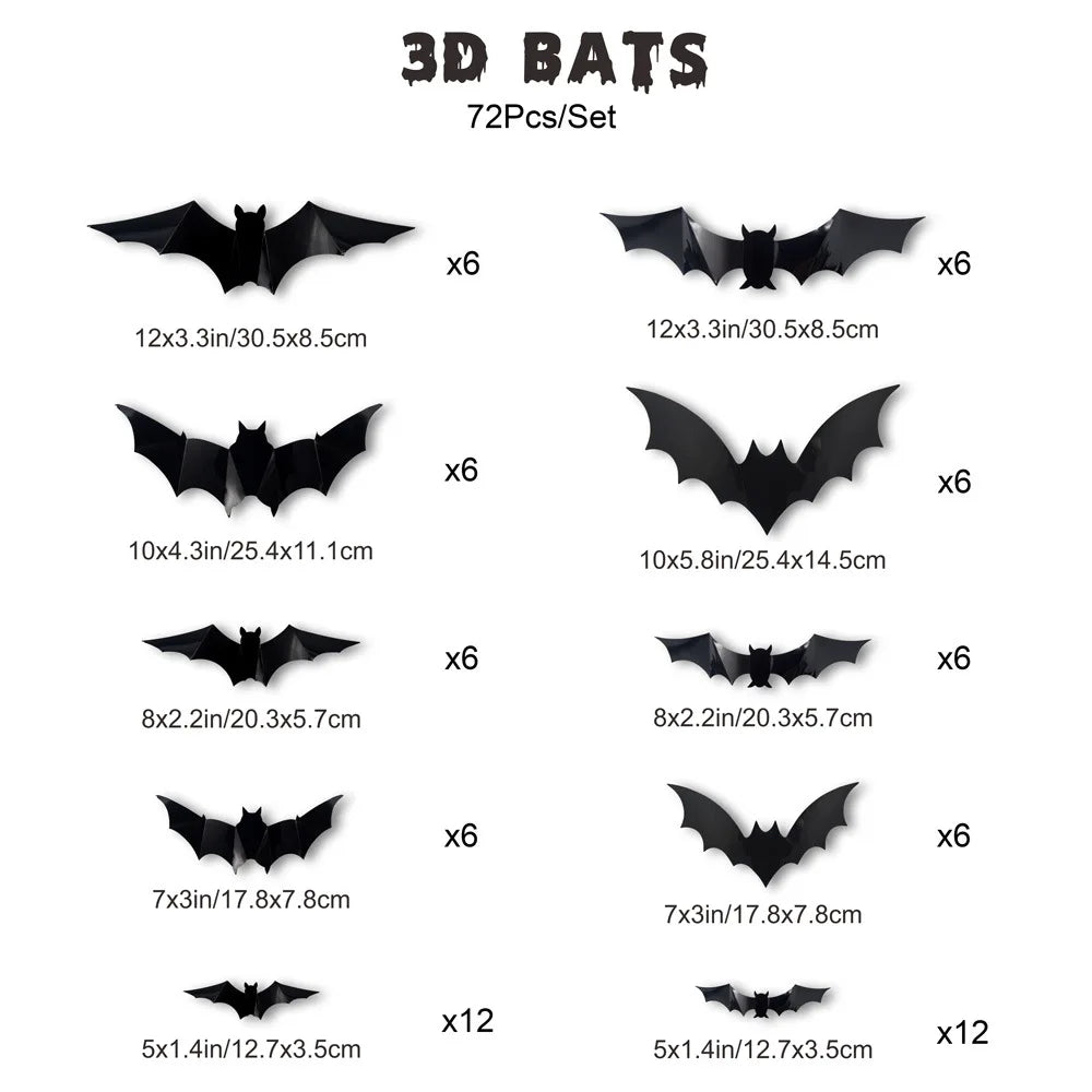 Spooky Bat Glow Decals