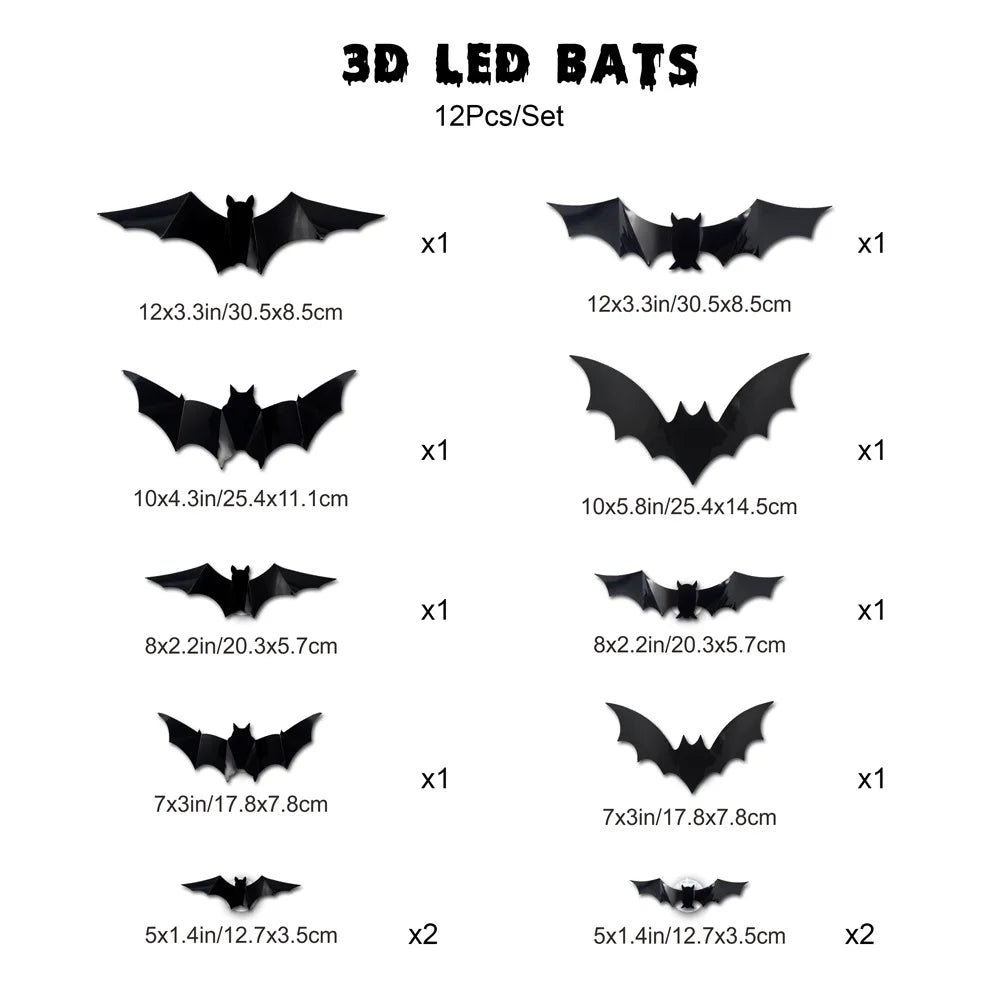 Spooky Bat Glow Decals