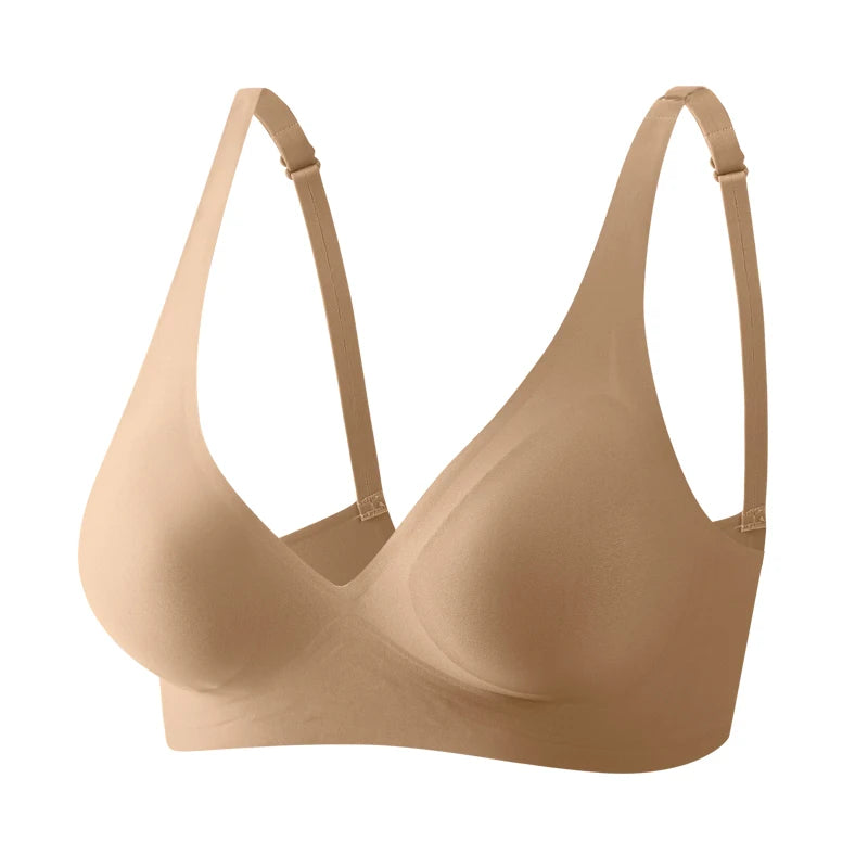 Soft Wireless Bra Women Deep V Bras Sexy Bralette Padded Bra