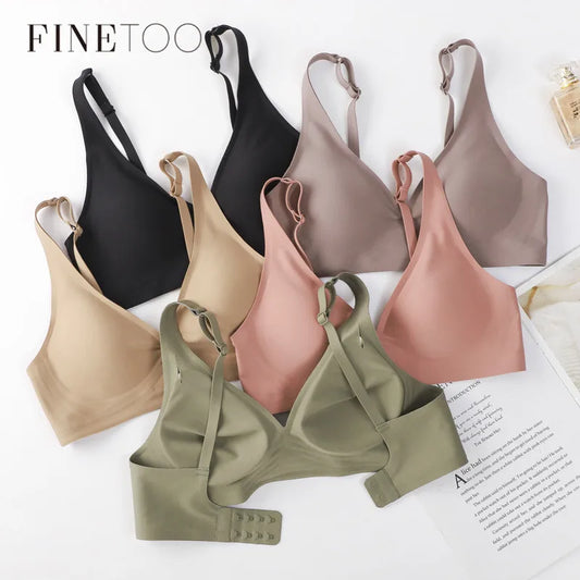 Soft Wireless Bra Women Deep V Bras Sexy Bralette Padded Bra